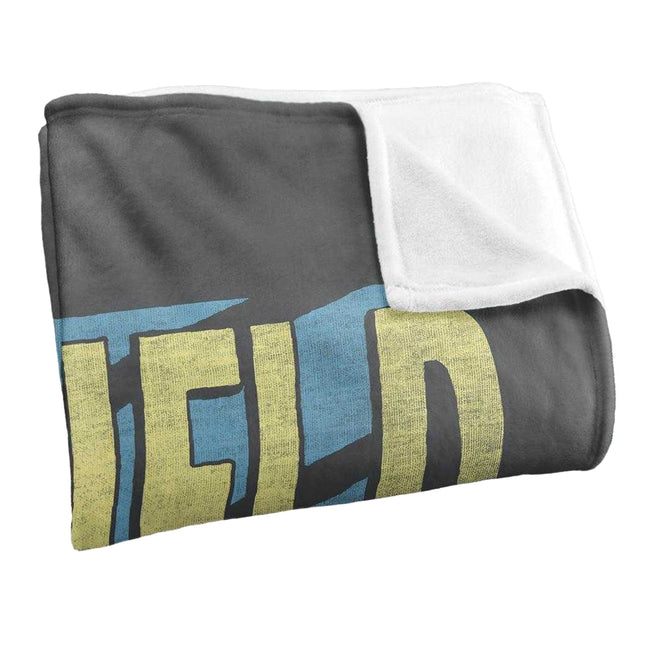 Grey-Yellow - Side - Garfield Rad Silky Supersoft Blanket