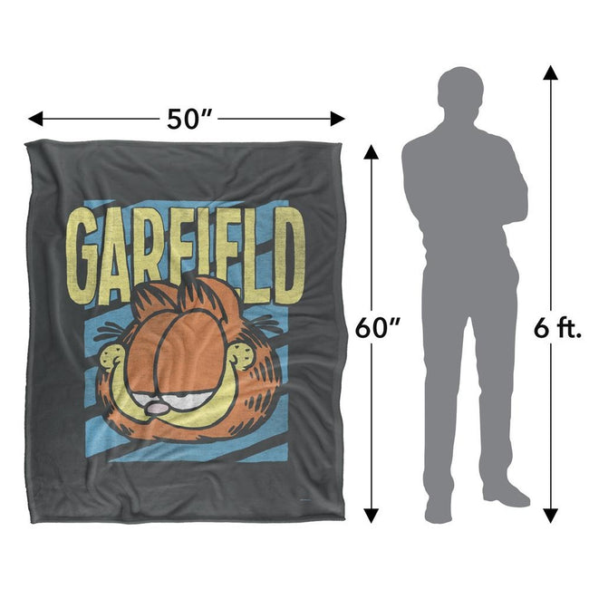 Grey-Yellow - Pack Shot - Garfield Rad Silky Supersoft Blanket