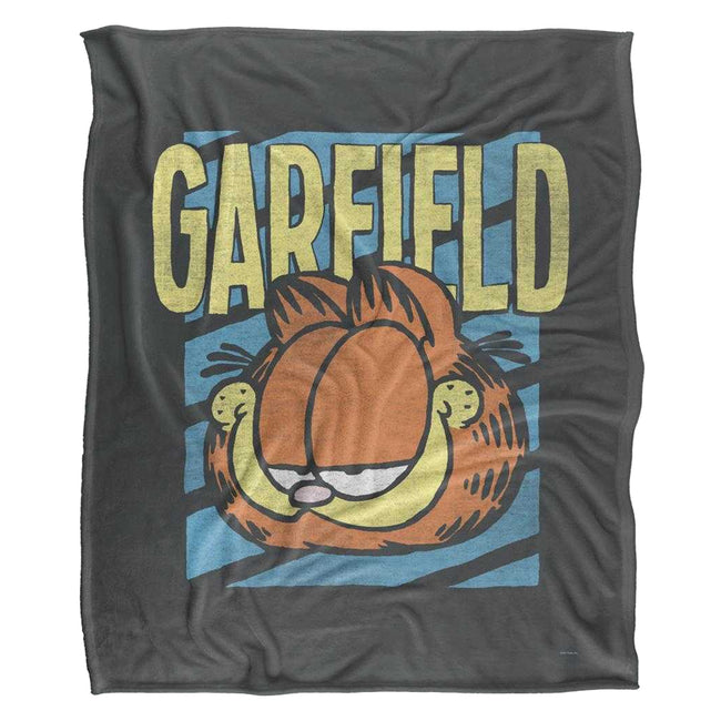 Grey-Yellow - Front - Garfield Rad Silky Supersoft Blanket