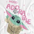 White - Side - Star Wars Womens-Ladies Mood Adorable Grogu T-Shirt