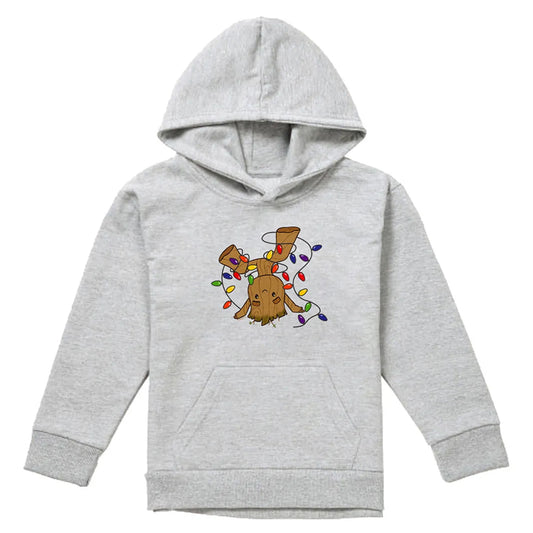 Athletic Heather - Front - Guardians Of The Galaxy Childrens-Kids Groot Christmas Lights Pull Over Hoodie