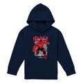 Navy - Front - Marvel Childrens-Kids Red Hulk Cracked Pull Over Hoodie