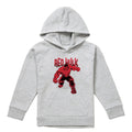 Athletic Heather - Front - Marvel Childrens-Kids Red Hulk Cracked Pull Over Hoodie