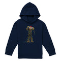 Navy - Front - Star Wars Childrens-Kids Tangled Lights Chewbacca Christmas Hoodie