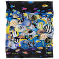 Multicoloured - Front - Royce McClure Night Dive Silky Tropical Fish Supersoft Blanket