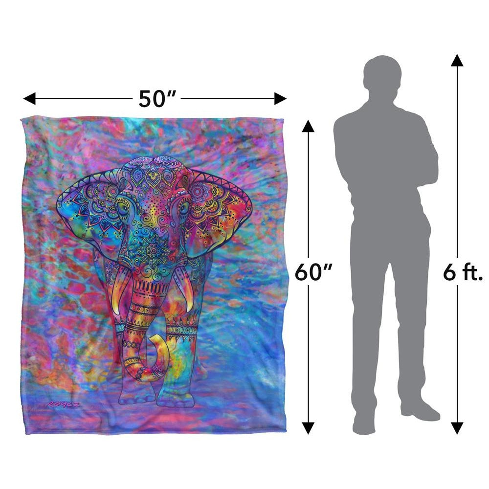 Multicoloured - Lifestyle - Royce McClure Silky Bohemian Elephant Supersoft Blanket