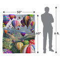 Multicoloured - Pack Shot - Royce McClure Silky Hot Air Balloon Sky Roads Supersoft Blanket