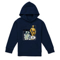 Navy - Front - Star Wars Childrens-Kids Manga Droids R2-D2 & C3PO Hoodie