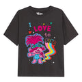 Charcoal - Front - Trolls Girls I Love To Sing T-Shirt