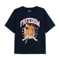 Navy - Front - Spirit Girls Freedom T-Shirt