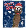Blue-Brown-White - Front - South Park Silky Christmas Mr Hankey Supersoft Blanket