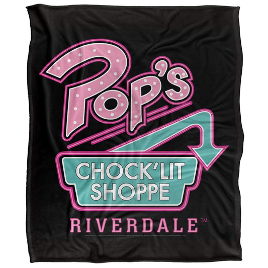 Black-Pink - Front - Riverdale Pop´s Chock´lit Shoppe Silky Supersoft Blanket