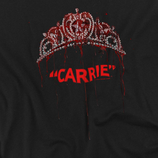 Black - Side - Carrie Unisex Adult Prom Queen T-Shirt
