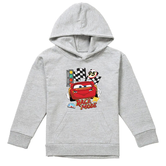 Athletic Heather - Front - Cars Childrens-Kids Race Mode 95 Lightning McQueen Hoodie