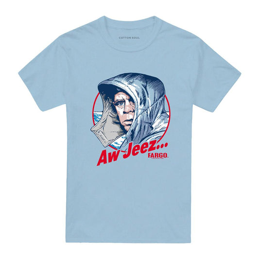 Light Blue - Front - Fargo Unisex Adult Aw Jeez T-Shirt