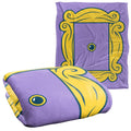 Purple-Yellow - Back - Friends Silky Door Supersoft Blanket
