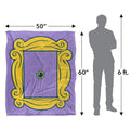 Purple-Yellow - Pack Shot - Friends Silky Door Supersoft Blanket