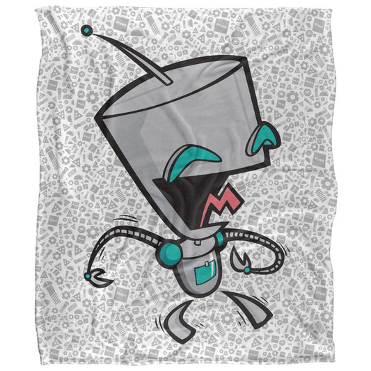 Multicoloured - Front - Invader Zim Silky Laughing Gir Supersoft Blanket