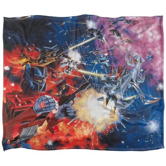 Multicoloured - Front - Transformers Silky Box Art Autobot Supersoft Blanket