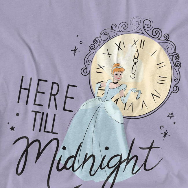 Lavender - Pack Shot - Cinderella Womens-Ladies Here Till Midnight New Years Eve T-Shirt