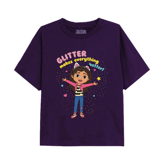 Purple - Front - Gabby´s Dollhouse Childrens-Kids Sprinkle Party T-Shirt