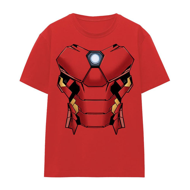 Red - Front - Iron Man Womens-Ladies Iron Man Costume T-Shirt