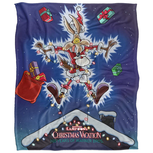 Multicoloured - Front - Warner Bros Christmas Vacation Silky Wile E Coyote Supersoft Blanket