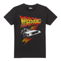 Black - Front - Back To The Future Mens Retro T-Shirt