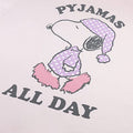 Pale Pink - Side - Peanuts Womens-Ladies PJ Days Snoopy Pyjama Top