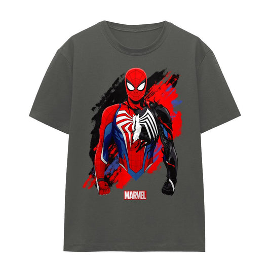 Charcoal - Front - Spider-Man Womens-Ladies Symbiote Venom T-Shirt