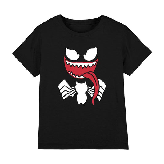 Black - Front - Venom Childrens-Kids Face T-Shirt