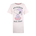 Pale Pink - Front - Peanuts Womens-Ladies PJ Days Snoopy Pyjama Top