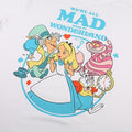 White - Side - Alice In Wonderland Womens-Ladies We´re All Mad Cotton T-Shirt