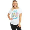 White - Lifestyle - Alice In Wonderland Womens-Ladies We´re All Mad Cotton T-Shirt