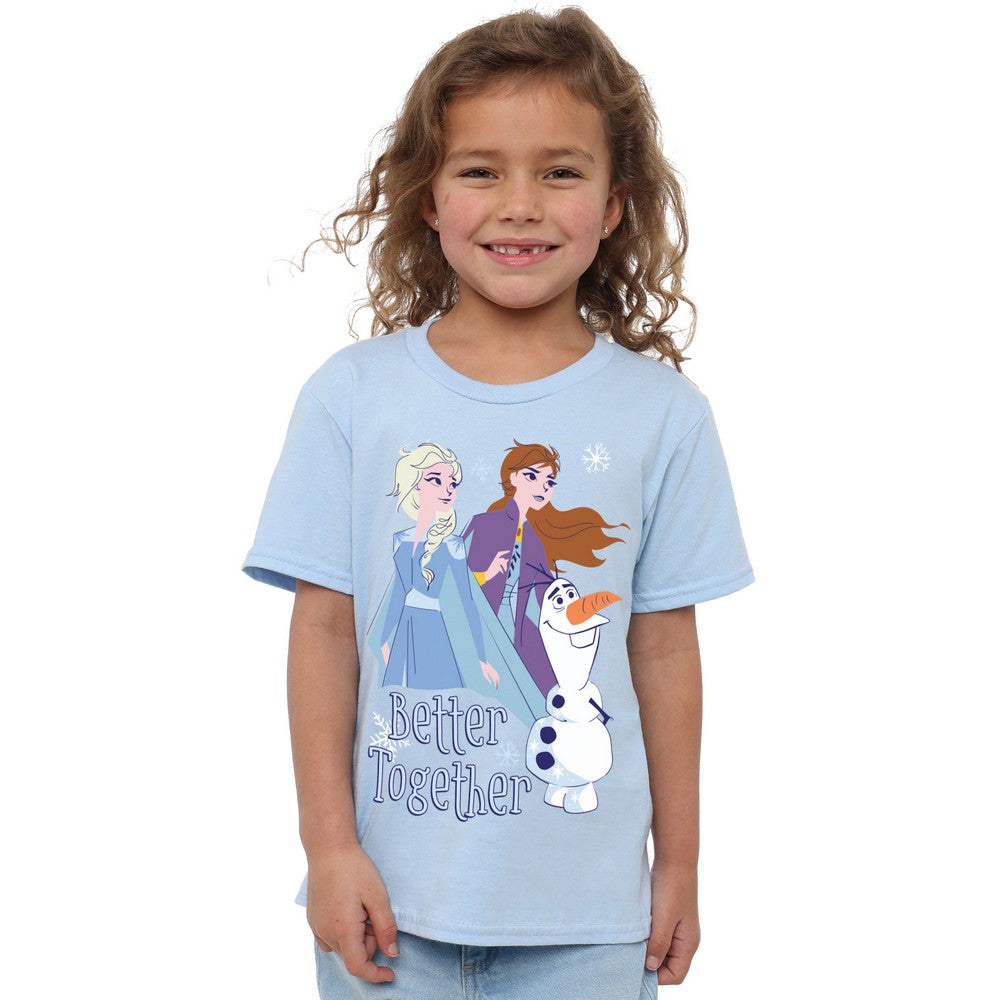 Light Blue - Side - Frozen Girls Better Together T-Shirt