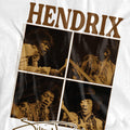 White - Side - Jimi Hendrix Unisex Adult Multi-Images Cotton T-Shirt