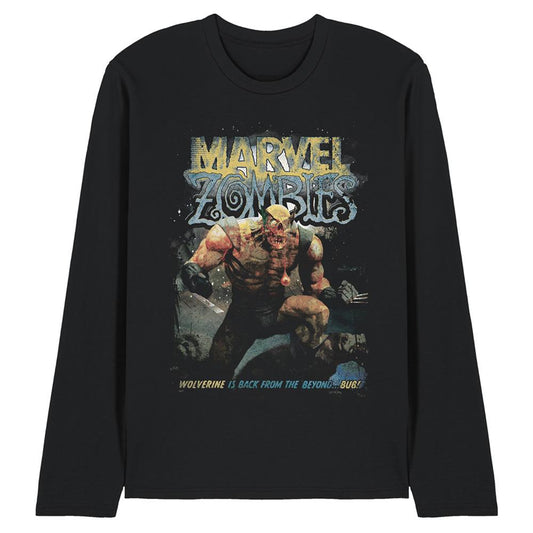 Black - Front - Marvel Zombies Unisex Adult Wolverine T-Shirt