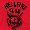 Red - Side - Stranger Things 5 Unisex Adult Hellfire Spray Logo T-Shirt
