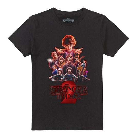 Black - Front - Stranger Things 2 Unisex Adult Poster T-Shirt