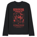 Black - Front - Stranger Things 5 Unisex Adult Group Horror Mind Flayer Movie Poster Long-Sleeved T-Shirt