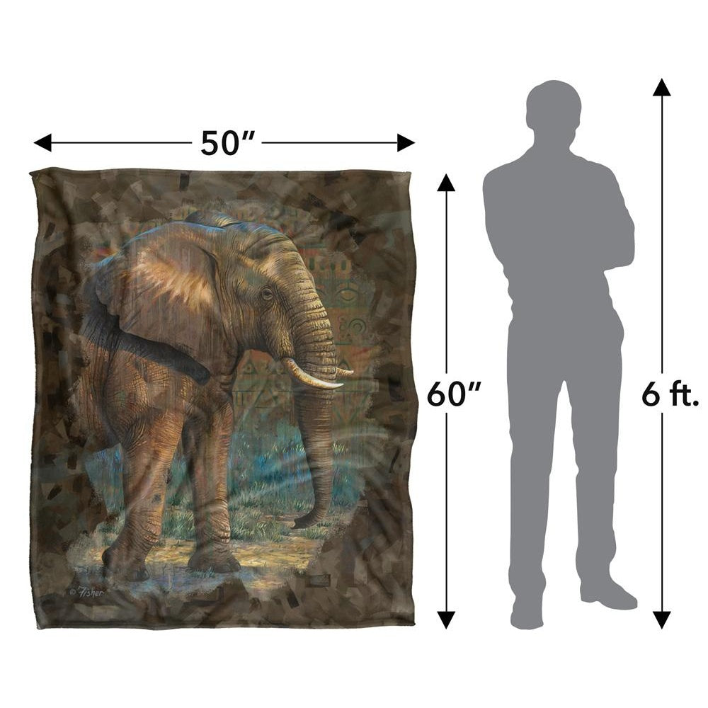 Multicoloured - Close up - JQ Licensing Cf-Jp Silky Elephant Supersoft Blanket