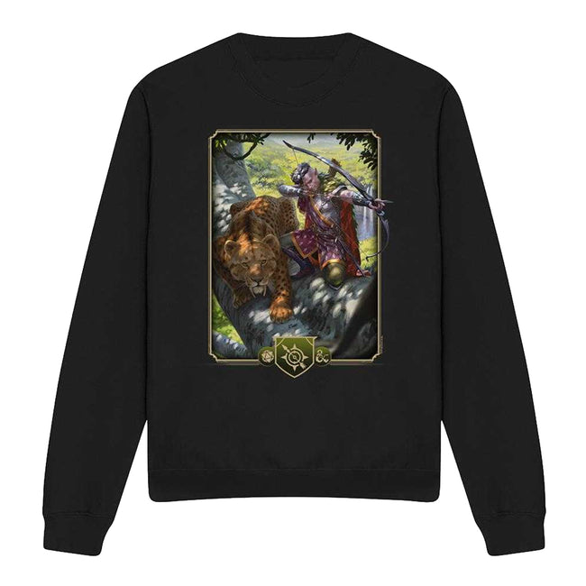 Black - Front - Dungeons & Dragons Unisex Adult 2024 Ranger Key Art Sweatshirt