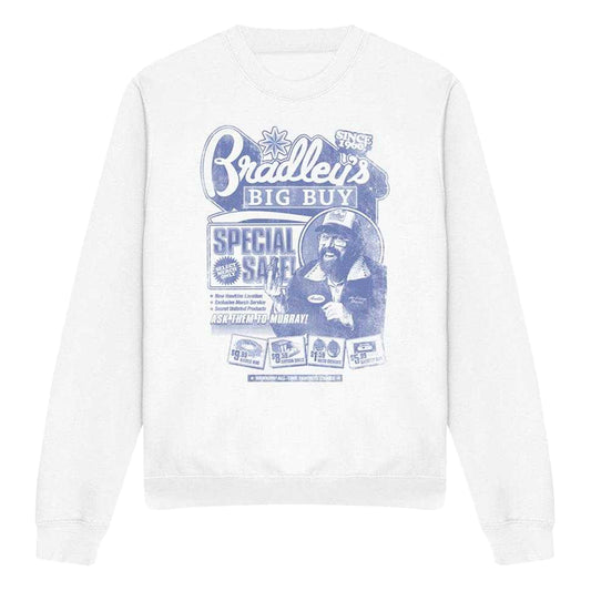 White - Front - Stranger Things Unisex Adult Bradley´s Big Buy Advert Sweatshirt