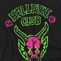 Black - Back - Stranger Things 5 Unisex Adult Hellfire Neon Graffiti Logo Long-Sleeved T-Shirt
