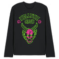 Black - Front - Stranger Things 5 Unisex Adult Hellfire Neon Graffiti Logo Long-Sleeved T-Shirt
