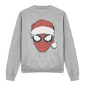Athletic - Front - Spider-Man Unisex Adult Santa Hat Heather Christmas Sweatshirt
