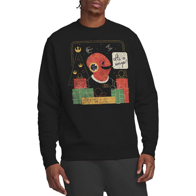 Black - Lifestyle - Star Wars Unisex Adult Wrap Trap Admiral Ackbar Retro Christmas Sweatshirt