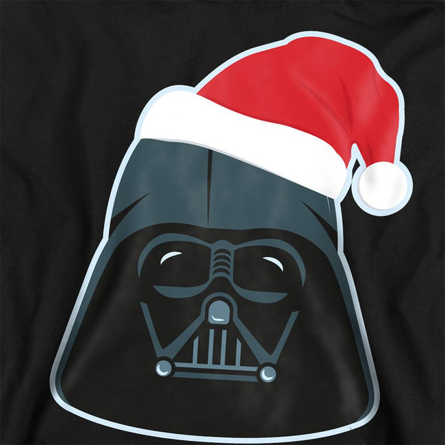 Black - Back - Star Wars Unisex Adult Darth Vader Santa Hat Christmas Sweatshirt