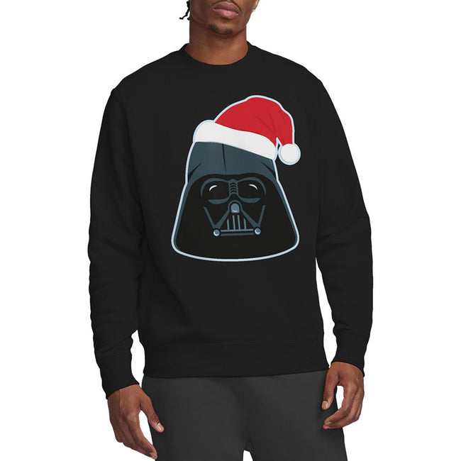 Black - Lifestyle - Star Wars Unisex Adult Darth Vader Santa Hat Christmas Sweatshirt
