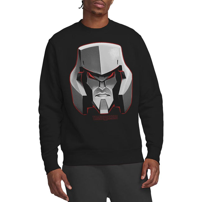 Black - Lifestyle - Transformers Unisex Adult Generations Megatron Face Sweatshirt